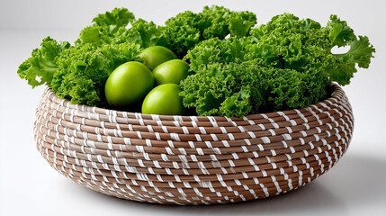 fresh vegetable in a wicker basket