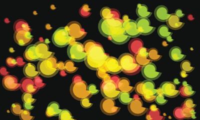 Abstract Dark Background with Overlapping Colorful Shapes Creates a Dynamic and Modern Design for Creative Projects