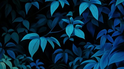 leaves background is an animated on black
