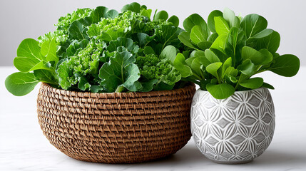 fresh vegetable in a wicker basket
