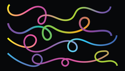 Abstract Color Gradient Lines. wavy Dynamic Rainbow Ribbons, Background with Wave Gradient Lines.