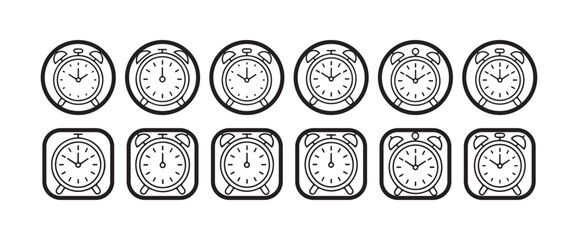 Geometric Stopwatch Icons, Modern Flat Time Tracker and Countdown Symbols, vector illustration eps 10.
