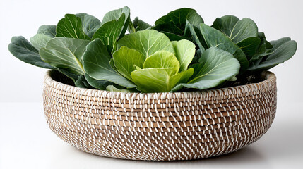 fresh vegetable in a wicker basket