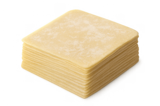 Wonton wrappers stacking creating a ready to use ingredient for making delicious dumplings and other asian foods