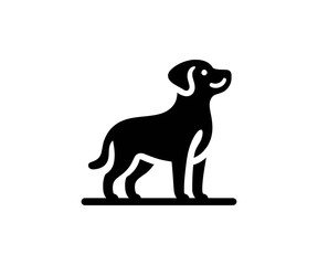 Silhouette of a cute dog