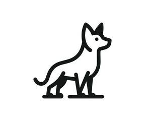 Minimalist standing dog art