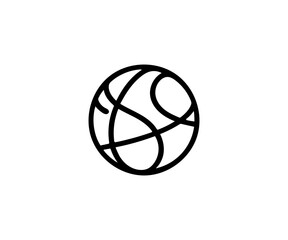 Abstract sphere line drawing