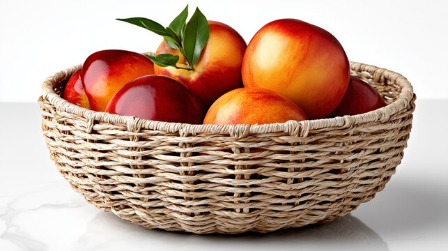 peaches in basket