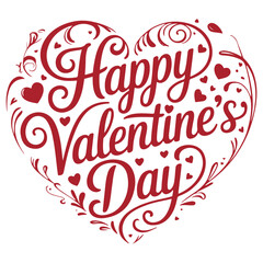 Obraz premium Happy Valentine's Day t-shirt design.