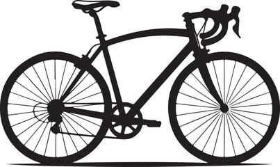 Outline vector illustration of a road bicycle for cycling enthusiasts and sports related projects