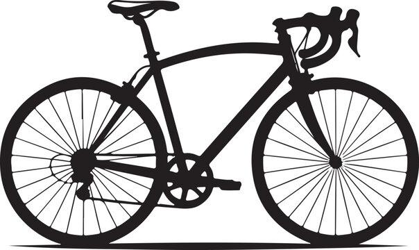Outline vector illustration of a road bicycle for cycling enthusiasts and sports related projects