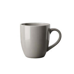Light Gray Ceramic Coffee Mug with Handle isolated on a transparent background coffee cup