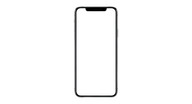 Sleek modern smartphone displaying a subtle gradient on a black background