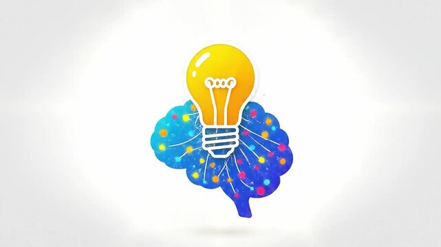 Brainstorming Animation: Creative Idea Generation and Innovative Thinking Visualization Process
