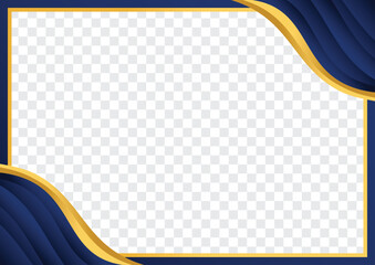 Elegant Blue Gold Certificate Border for Awards, Recognition, Achievement or Certification