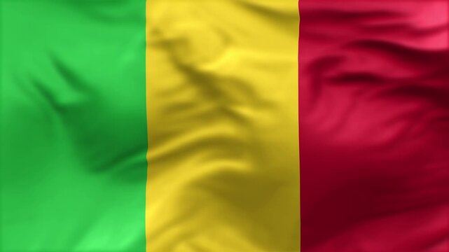Mali flag is waving in the wind. High-quality flags are perfect. They are perfect for various creative projects.