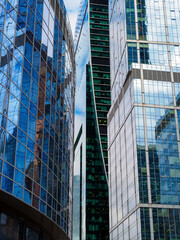 skyscrapers in the city, lines