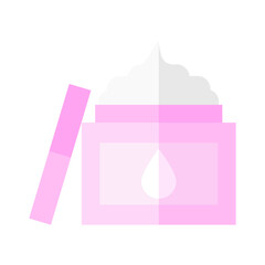 Skincare product on white background.