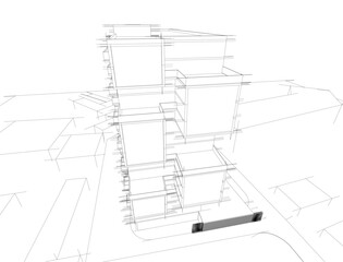 architecture building 3d 