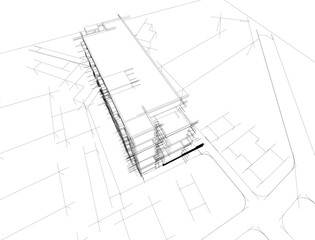 architecture building 3d 