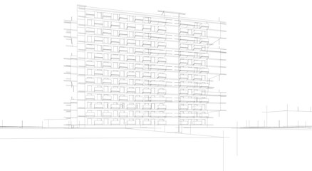 Fototapeta premium architecture building 3d 