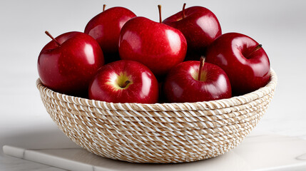 red apples in a basket