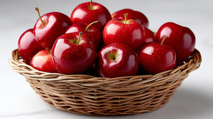red apples in a basket