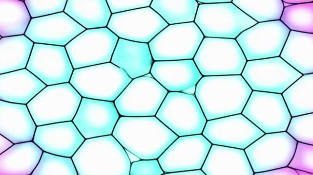 Abstract blue seamless hexagon pattern with a honeycomb geometric structure illustration for a technology vector design