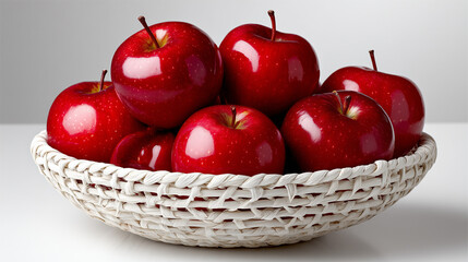 red apples in a basket