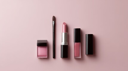 Collection of makeup products and feminine accessories, modern beauty and lifestyle concept