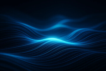 Momentum Flow – Abstract Blue Light Trails
