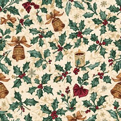 seamless Christmas pattern Generative Ai