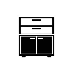 Sleek Modern Bed Silhouette Vector