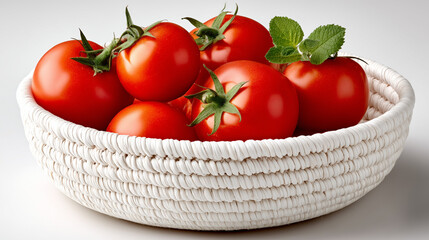 tomatoes in a basket