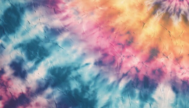 Boho Tie Dye Fabric: Perfect For Wedding Cards, Sale Flyers, 60s And 70s Posters, Kid Diy Backdrops. Innovative Watercolor Brush Art.