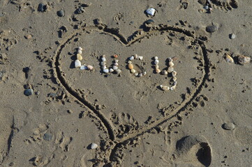 Sand art, pictures in the sand