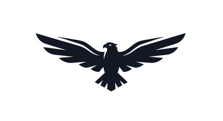 Majestic eagle silhouette with widespread wings evoking freedom and power for design
