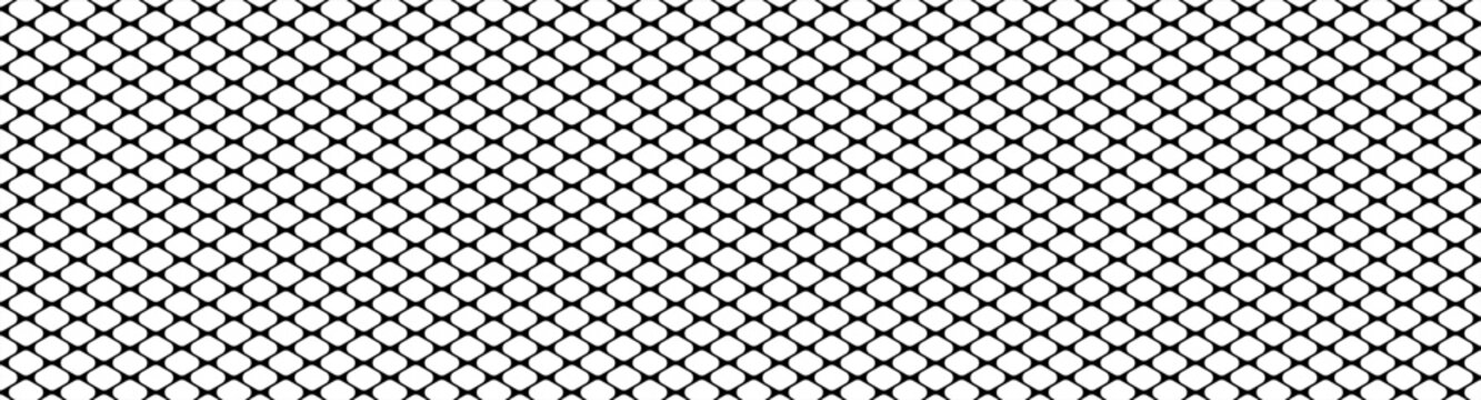Wide simple black grill mesh pattern vector illustration