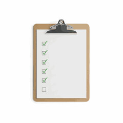 Clipboard Checklist Vector Icon Illustration