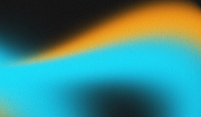 Dark blue black orange gradient background abstract grainy texture vibrant flow wave design
