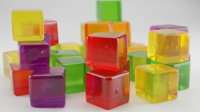 Colorful Jelly Cube Structures Background for Creative Visuals and Playful Designs 50 Characters