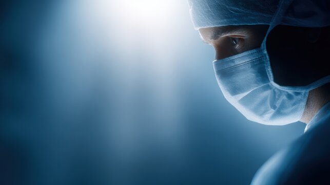 surgeon preparing for operation, bright sterile lighting, medical professionalism, confident focus, healthcare excellence - Powered by Adobe