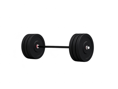 Barbell weight gym fitness exercise strength training equipment black metal Barbell weight gym fitness exercise strength training equipment black metal isolated transparency background perfect