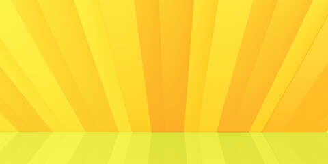 Orange and yellow gradient sunny stripes background. Abstract Yellow Background With 3d line Modern Concept. Minimal Poster