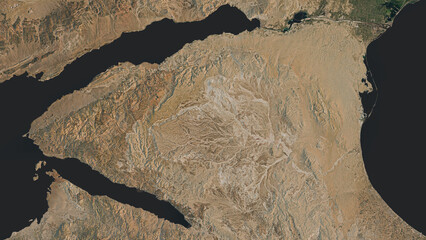 Sinai Egypt 3D Satellite Map Hyper Realistic Terrain Aerial View