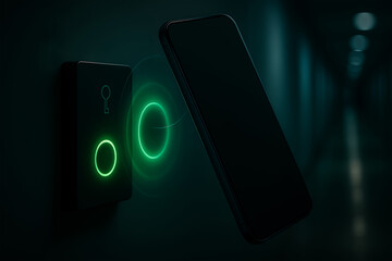 Smartphone unlocking door using wireless NFC access control