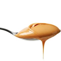 Fototapeta premium Creamy Peanut Butter Against Black