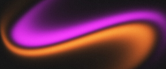 Futuristic black dark grainy texture glowing orange pink abstract banner header design