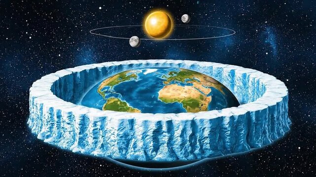 Flat Earth Map Diagram