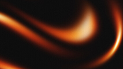 Black and orange abstract gradient background with glowing purple, red, yellow color, grainy texture and wide banner design